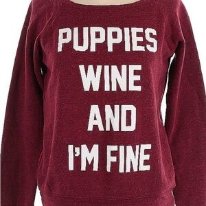 Women's Burgundy Graphic Sweatshirt